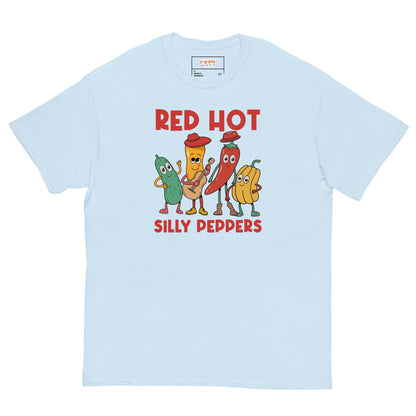 Red Hot Silly Peppers T-Shirt | Music Mashup Tee - Light Blue - T-Shirts Online