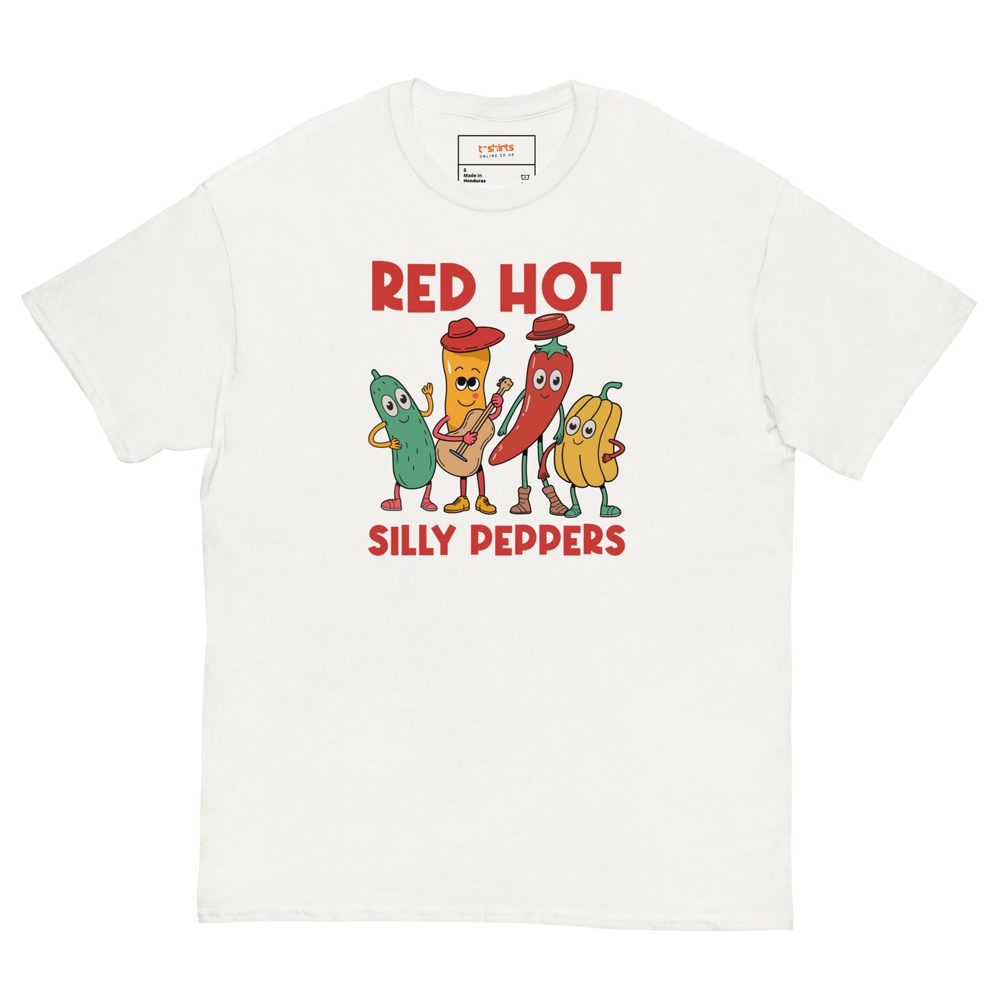 Red Hot Silly Peppers T-Shirt | Music Mashup Tee - White - T-Shirts Online