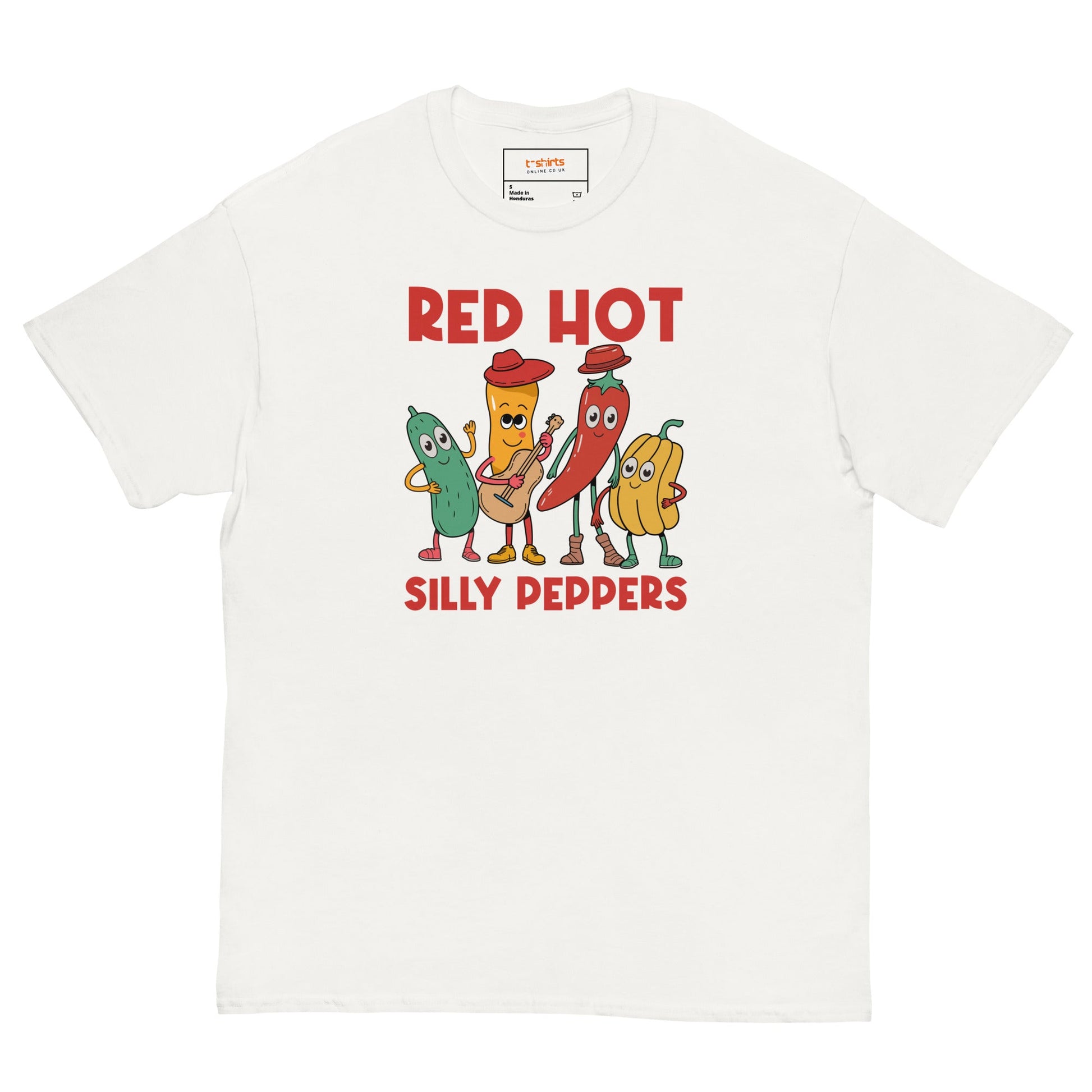 Red Hot Silly Peppers T-Shirt | Music Mashup Tee - White - T-Shirts Online