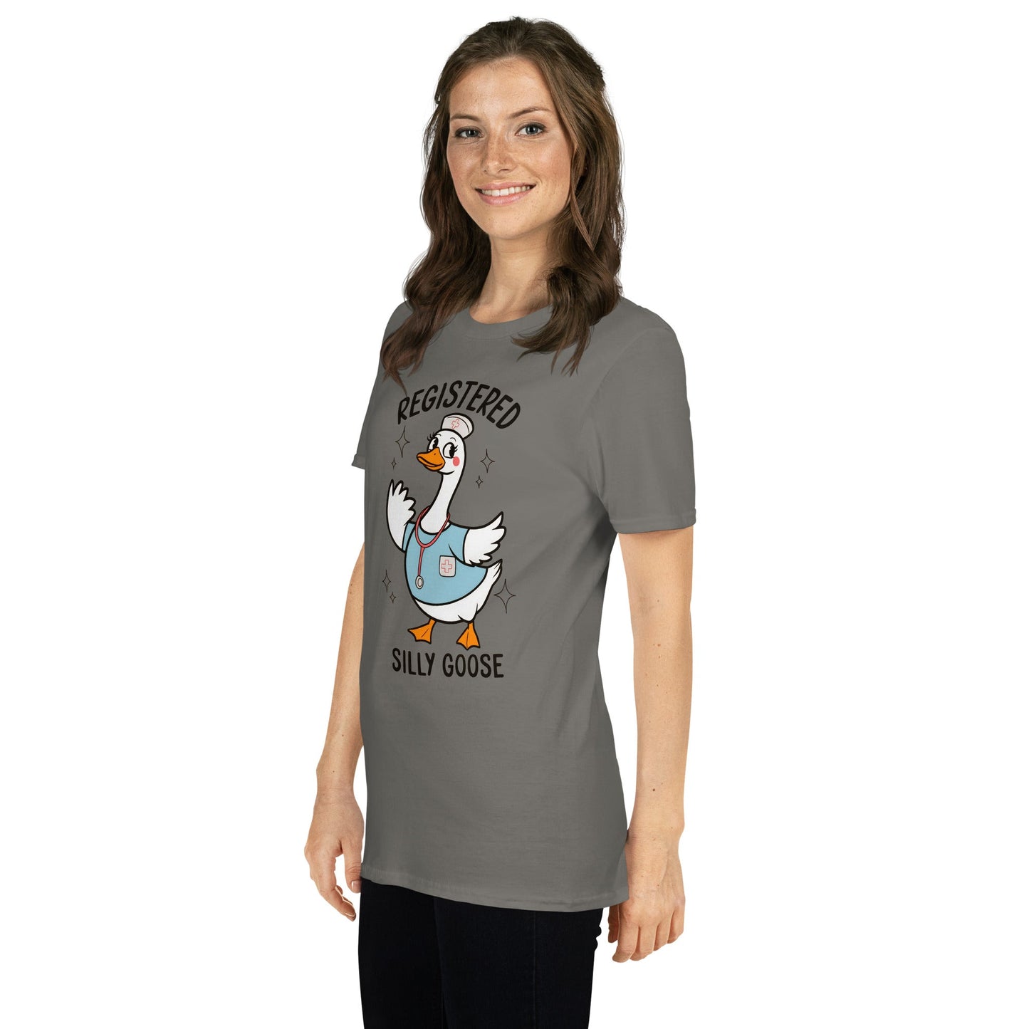 Registered Silly Goose T-Shirt - Charcoal - T-Shirts Online