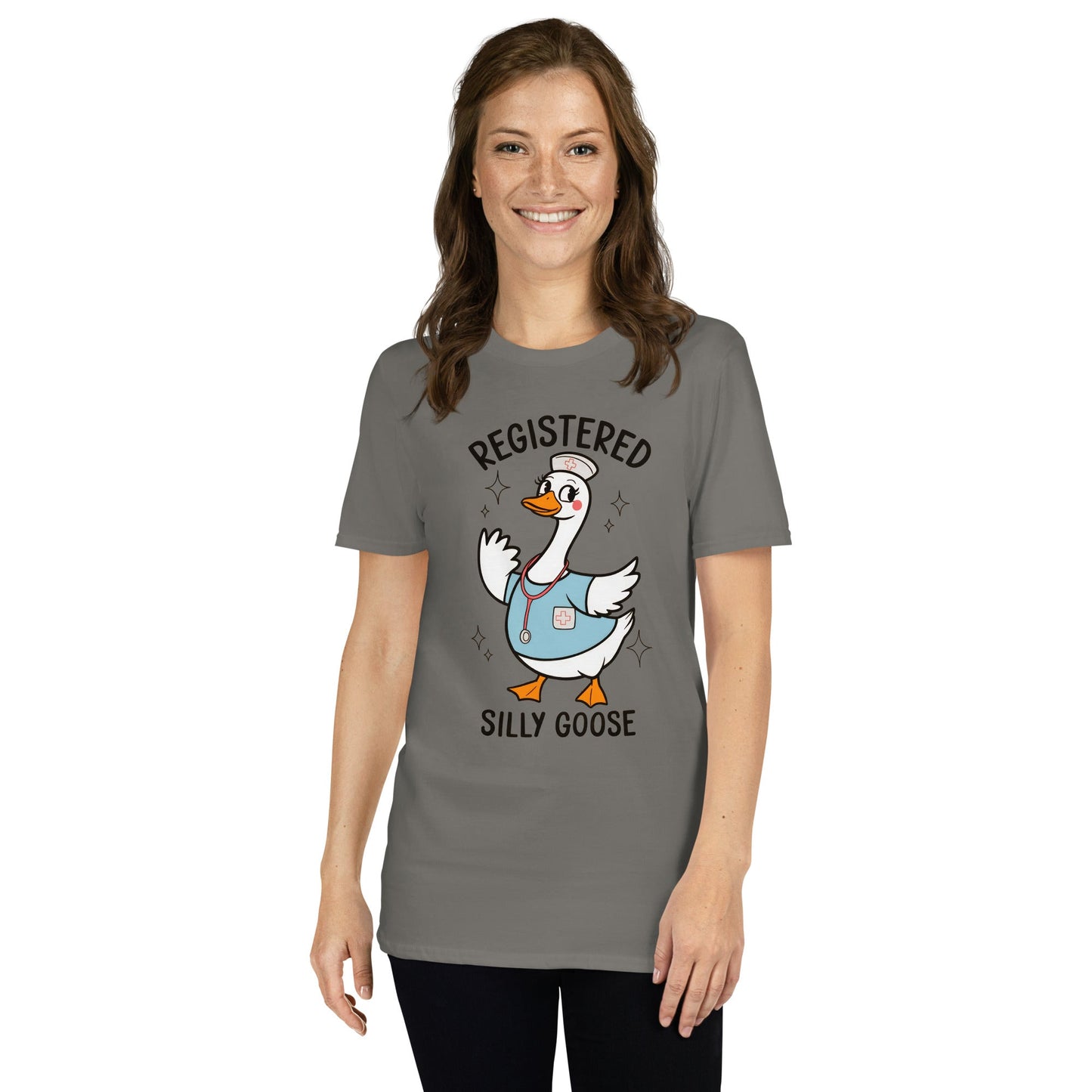 Registered Silly Goose T-Shirt - Charcoal - T-Shirts Online