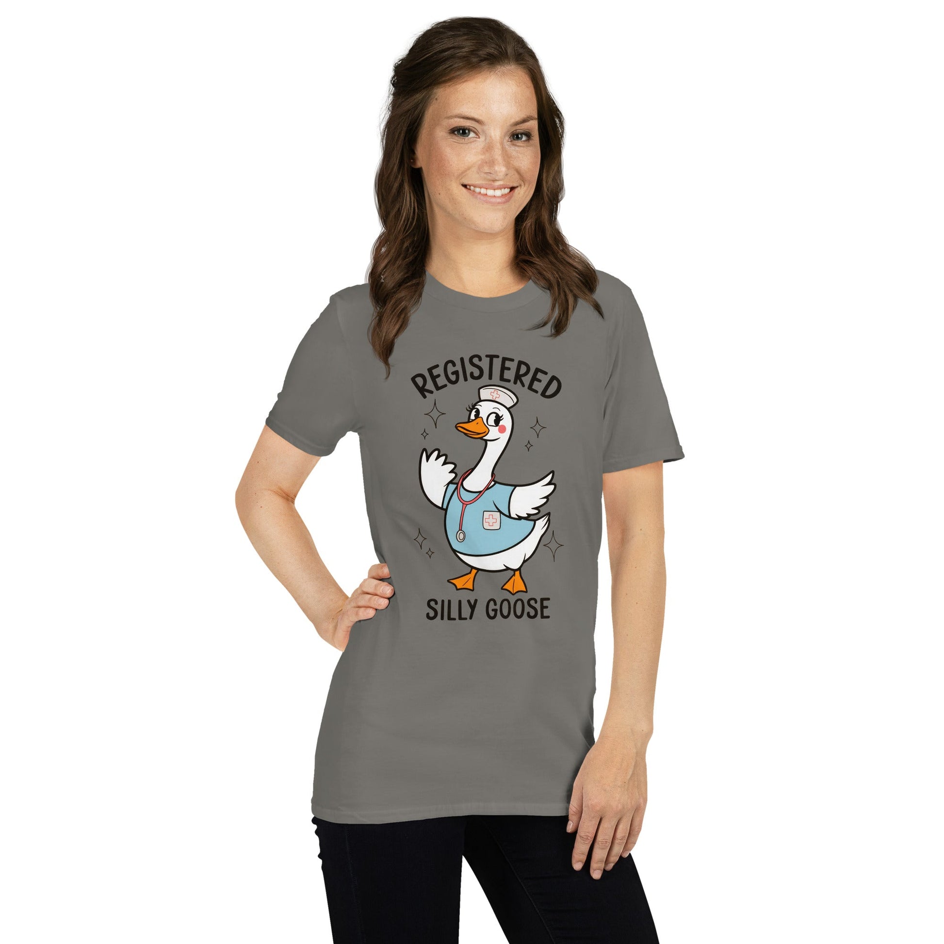 Registered Silly Goose T-Shirt - Charcoal - T-Shirts Online