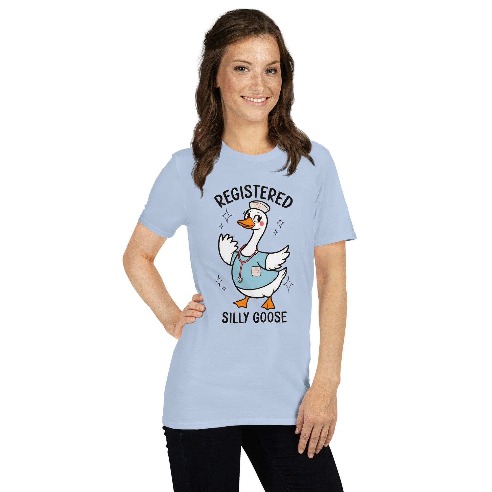 Registered Silly Goose T-Shirt - Light Blue - T-Shirts Online