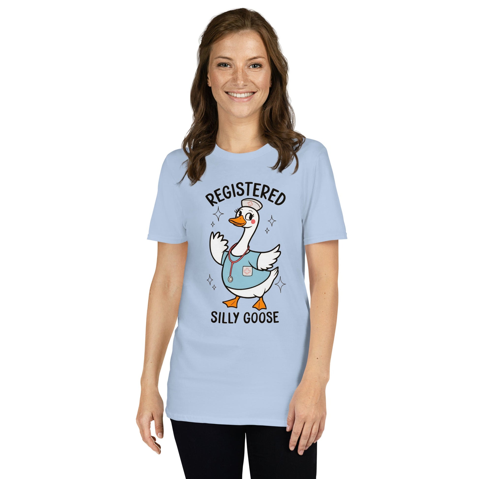 Registered Silly Goose T-Shirt - Light Blue - T-Shirts Online