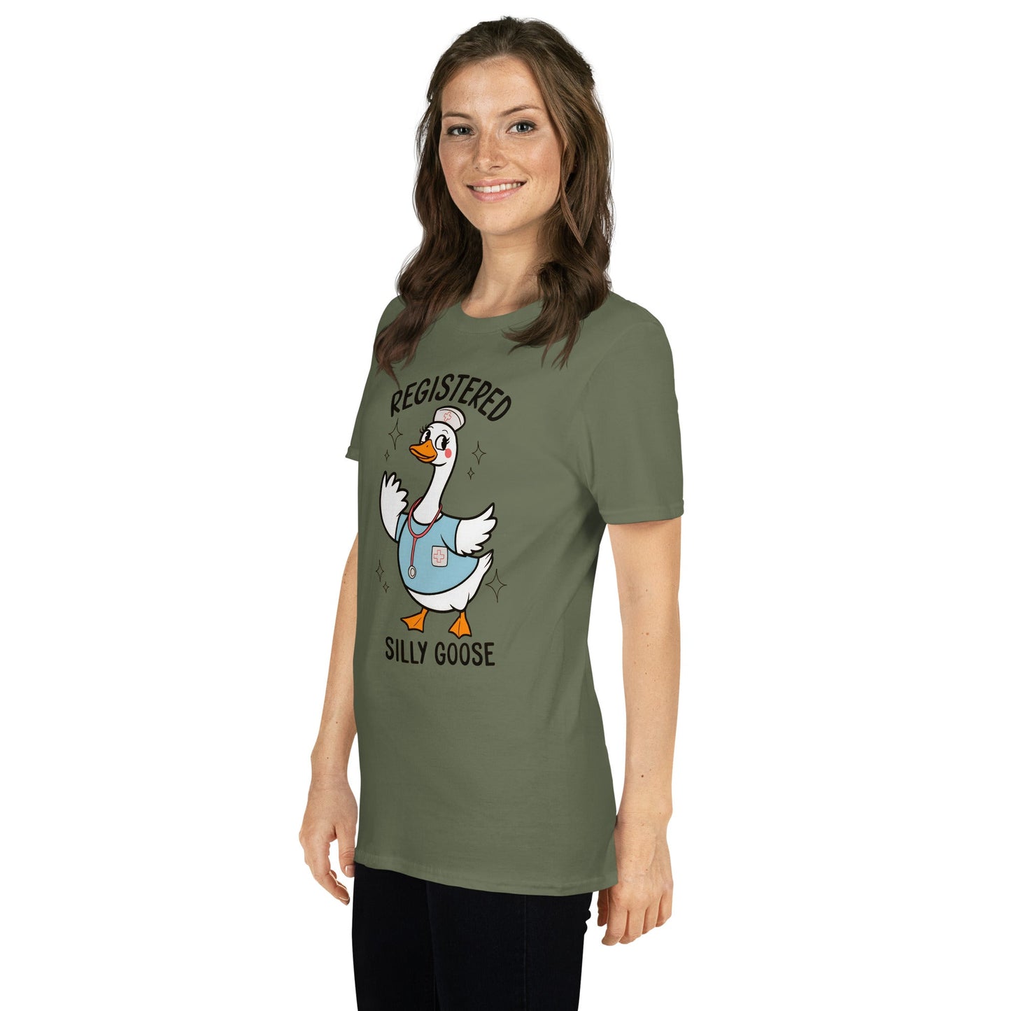 Registered Silly Goose T-Shirt - Military Green - T-Shirts Online