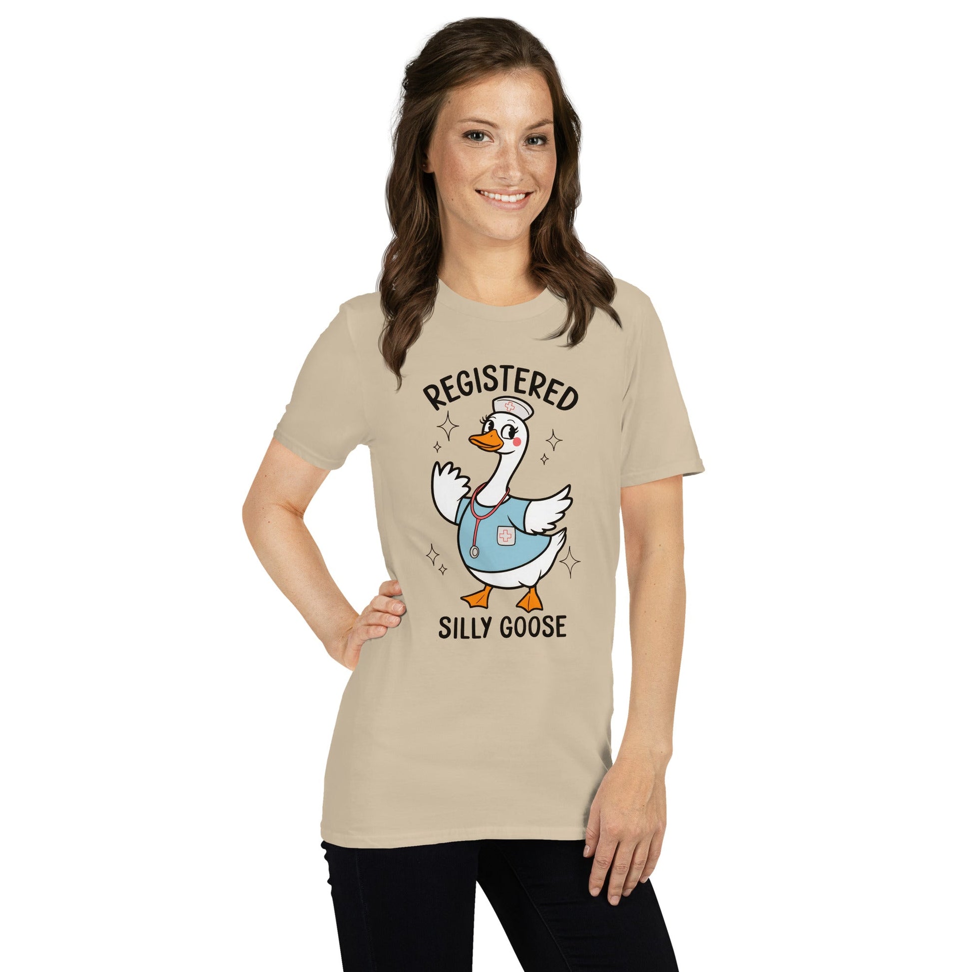 Registered Silly Goose T-Shirt - Sand - T-Shirts Online
