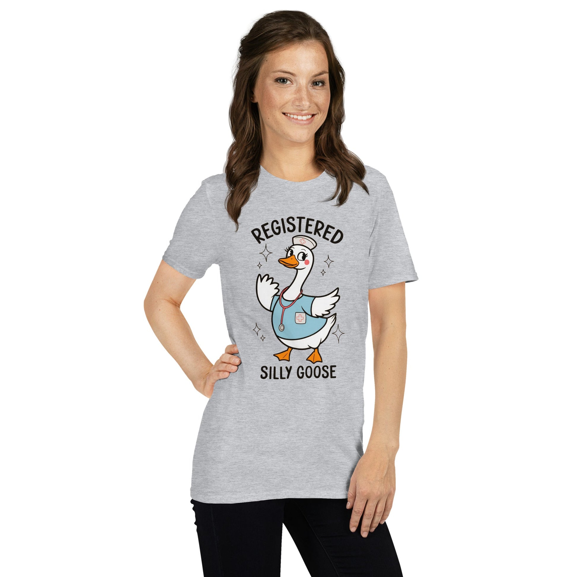 Registered Silly Goose T-Shirt - Sport Grey - T-Shirts Online