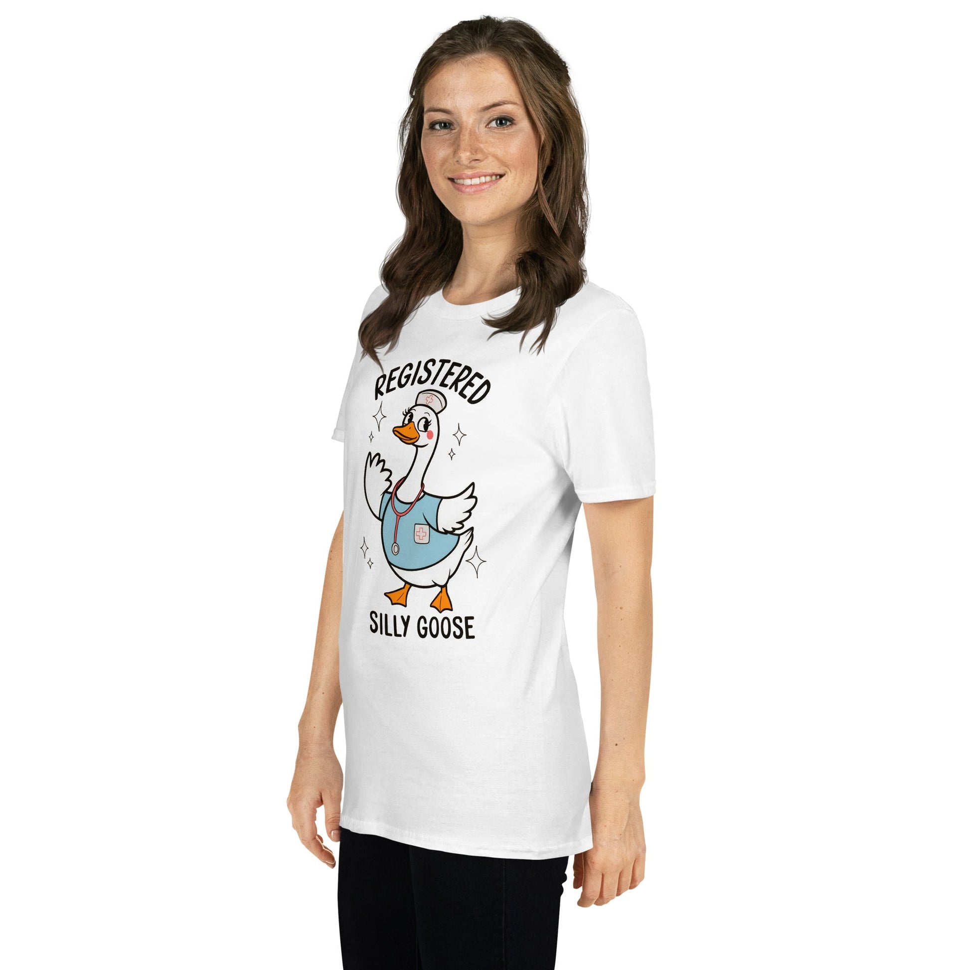 Registered Silly Goose T-Shirt - White - T-Shirts Online