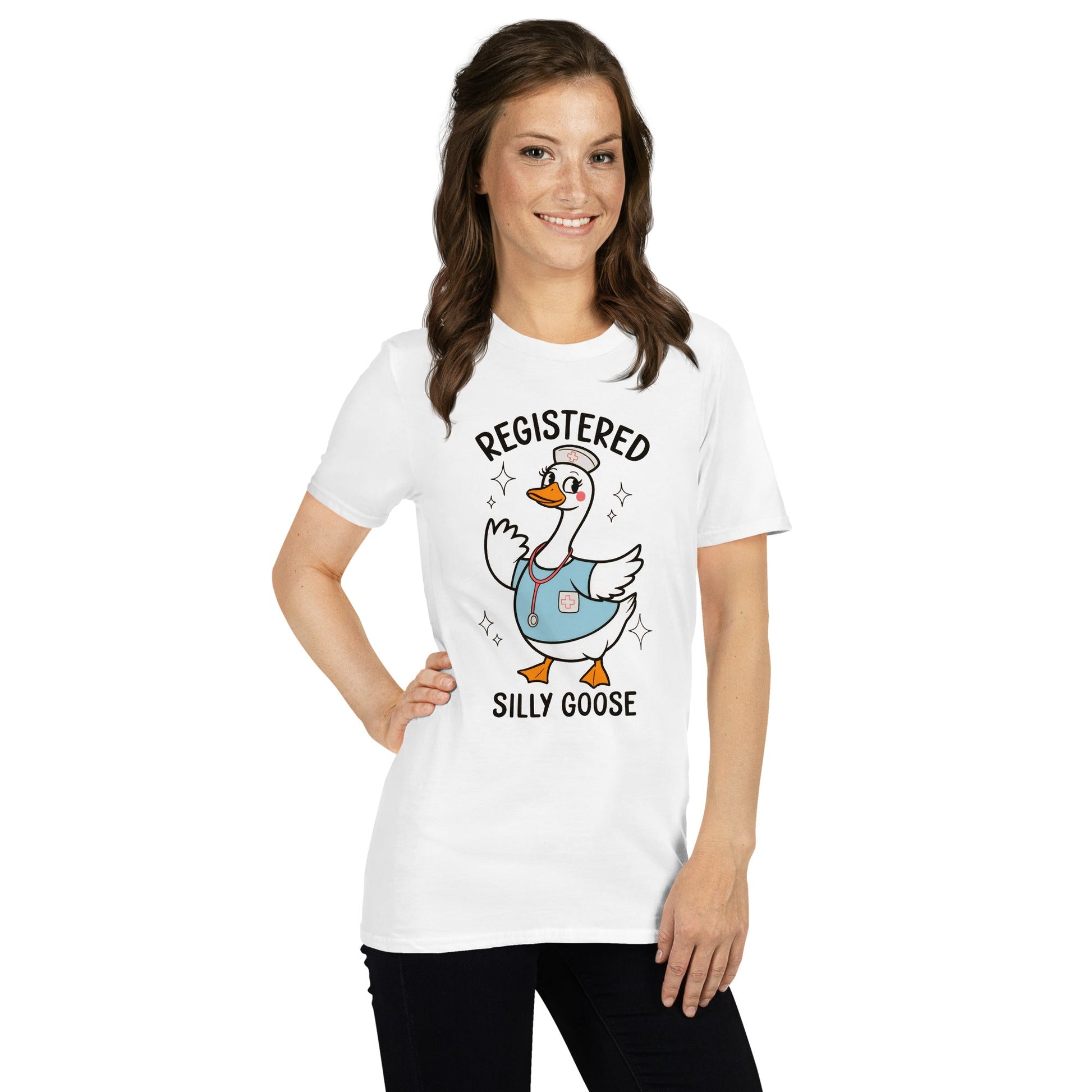 Registered Silly Goose T-Shirt - White - T-Shirts Online
