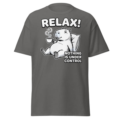 Relax Nothing Is Under Control Capybara - Charcoal - T-Shirts Online