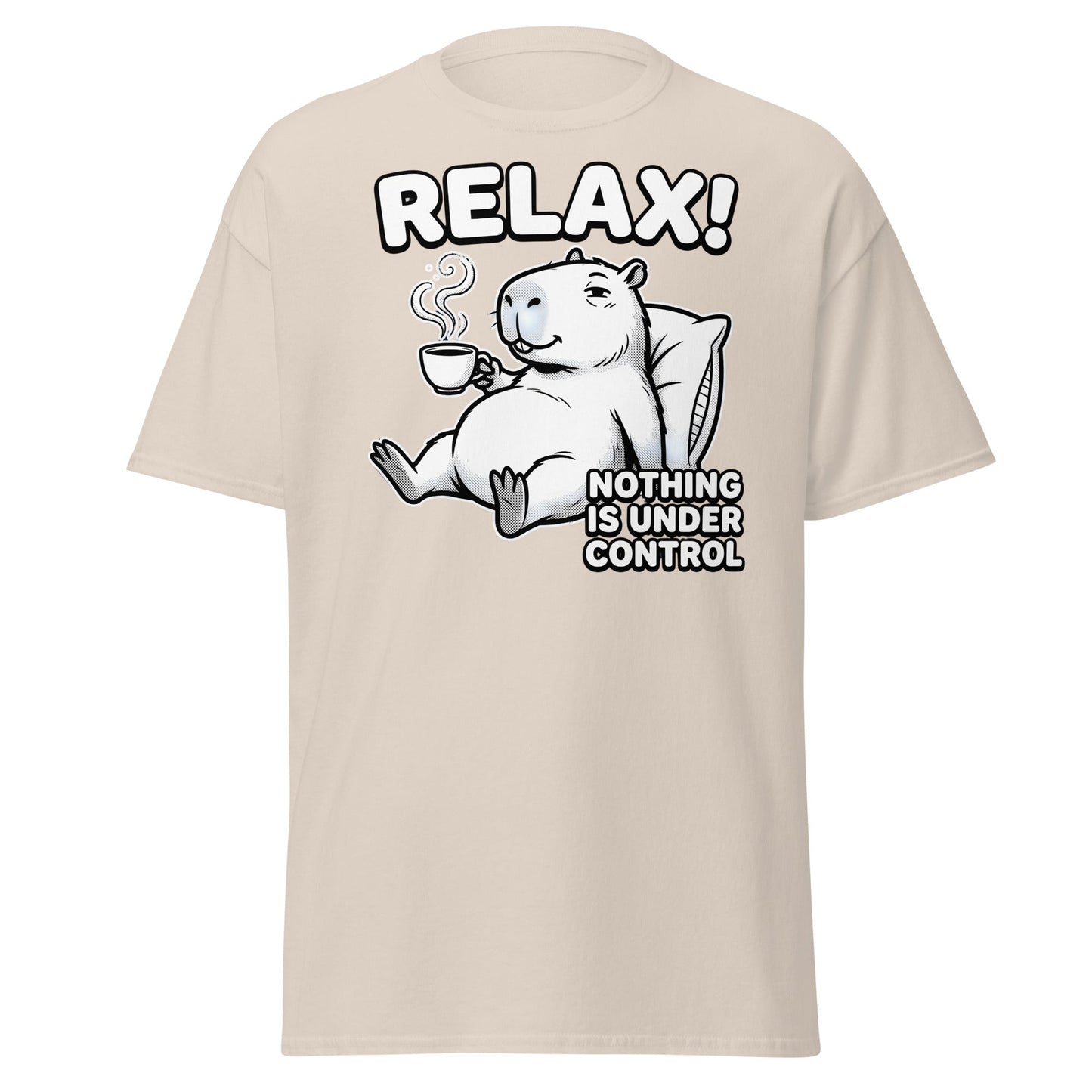 Relax Nothing Is Under Control Capybara - Natural - T-Shirts Online