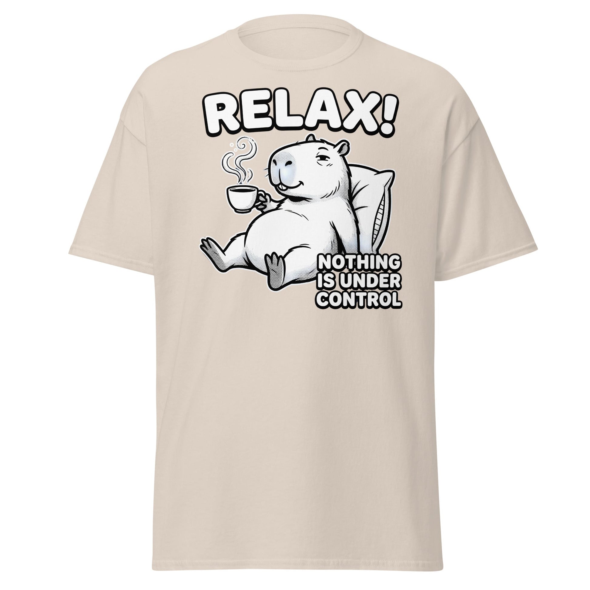 Relax Nothing Is Under Control Capybara - Natural - T-Shirts Online