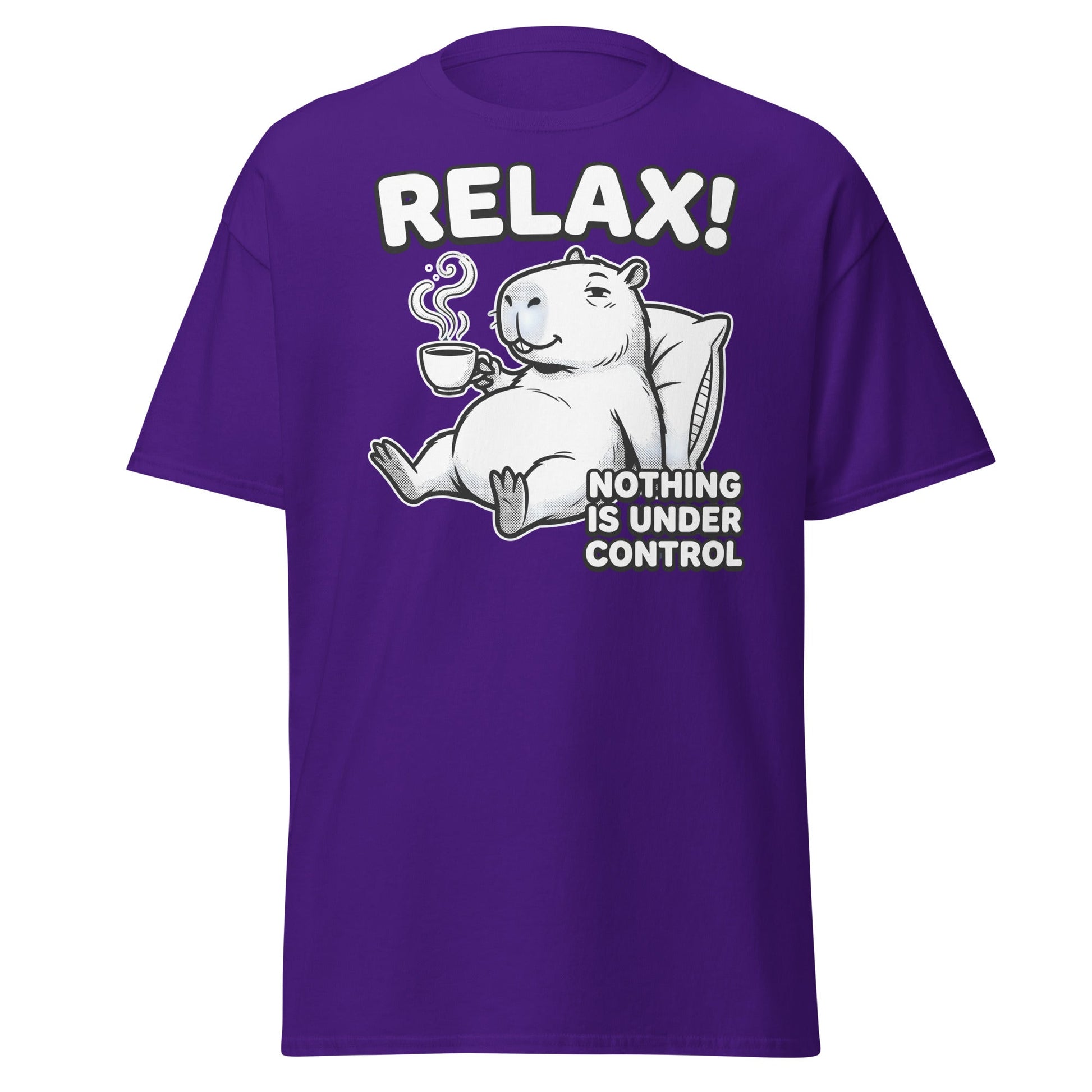 Relax Nothing Is Under Control Capybara - Purple - T-Shirts Online