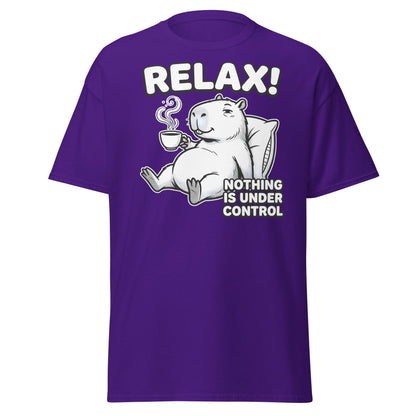 Relax Nothing Is Under Control Capybara - Purple - T-Shirts Online