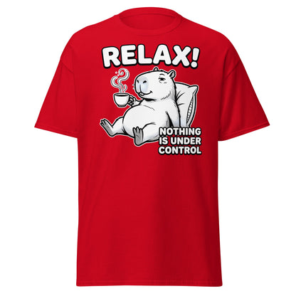 Relax Nothing Is Under Control Capybara - Red - T-Shirts Online