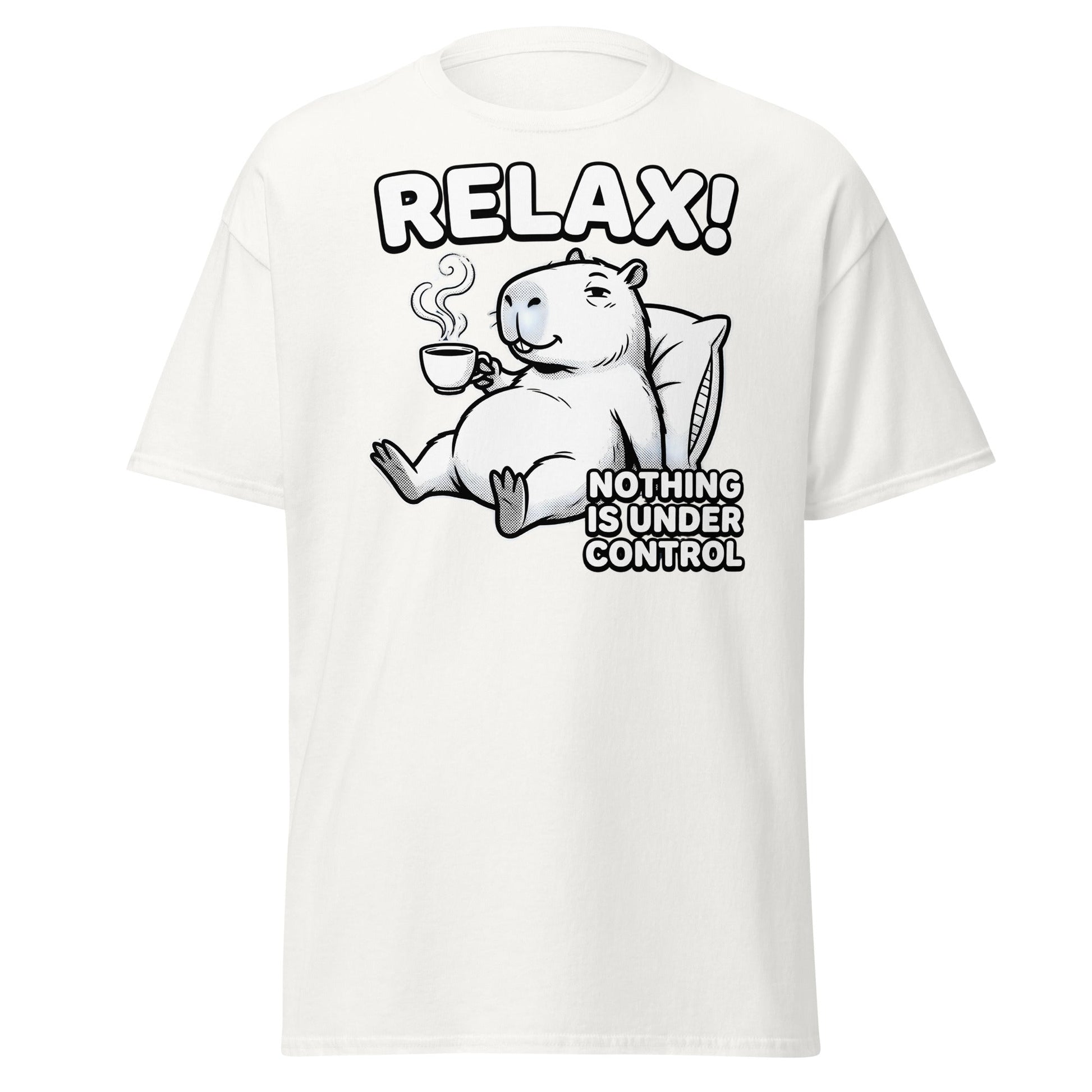 Relax Nothing Is Under Control Capybara - White - T-Shirts Online