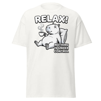 Relax Nothing Is Under Control Capybara - White - T-Shirts Online