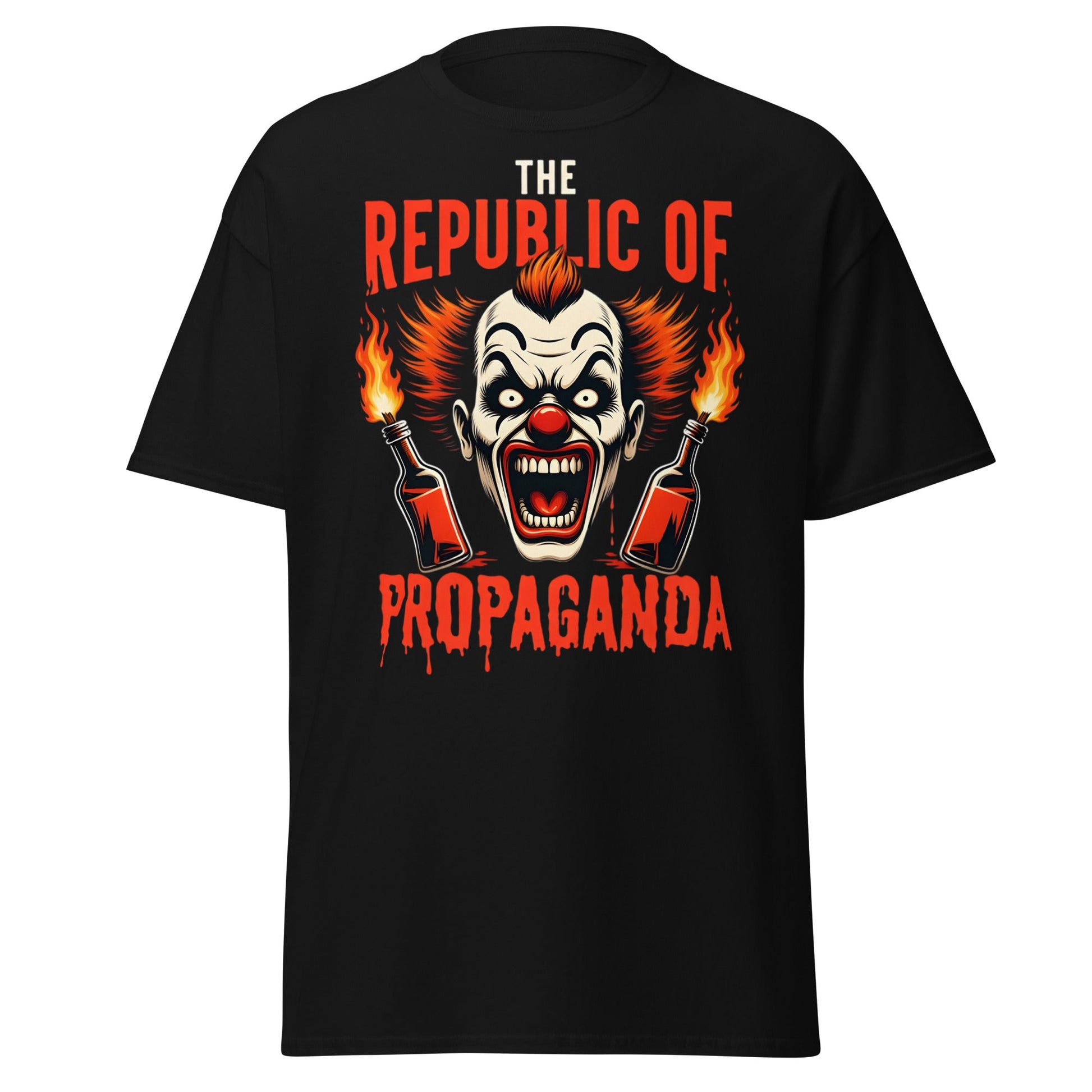 Republic of Propaganda Clown T-Shirt | Gritty Edgy Tee - Black - T-Shirts Online