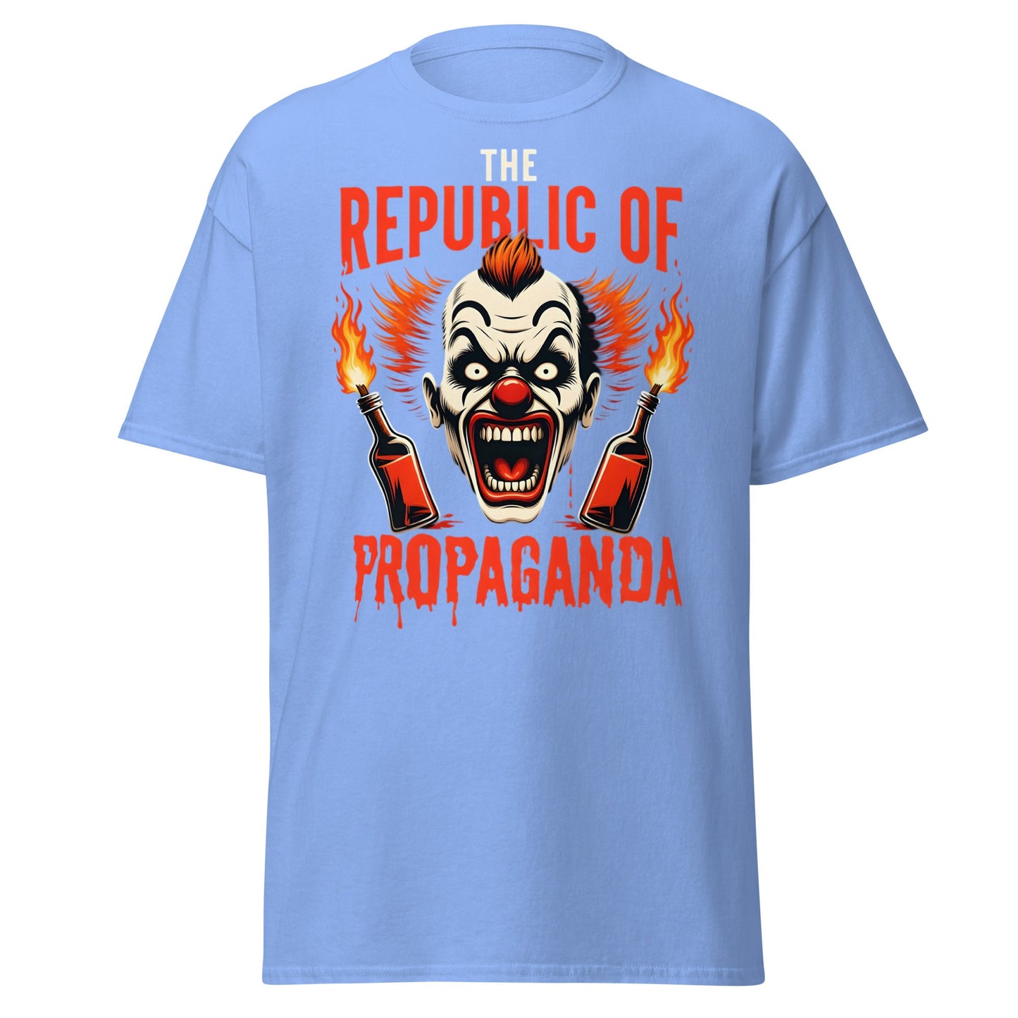 Republic of Propaganda Clown T-Shirt | Gritty Edgy Tee - Carolina Blue - T-Shirts Online