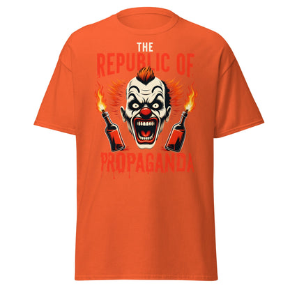 Republic of Propaganda Clown T-Shirt | Gritty Edgy Tee - Orange - T-Shirts Online