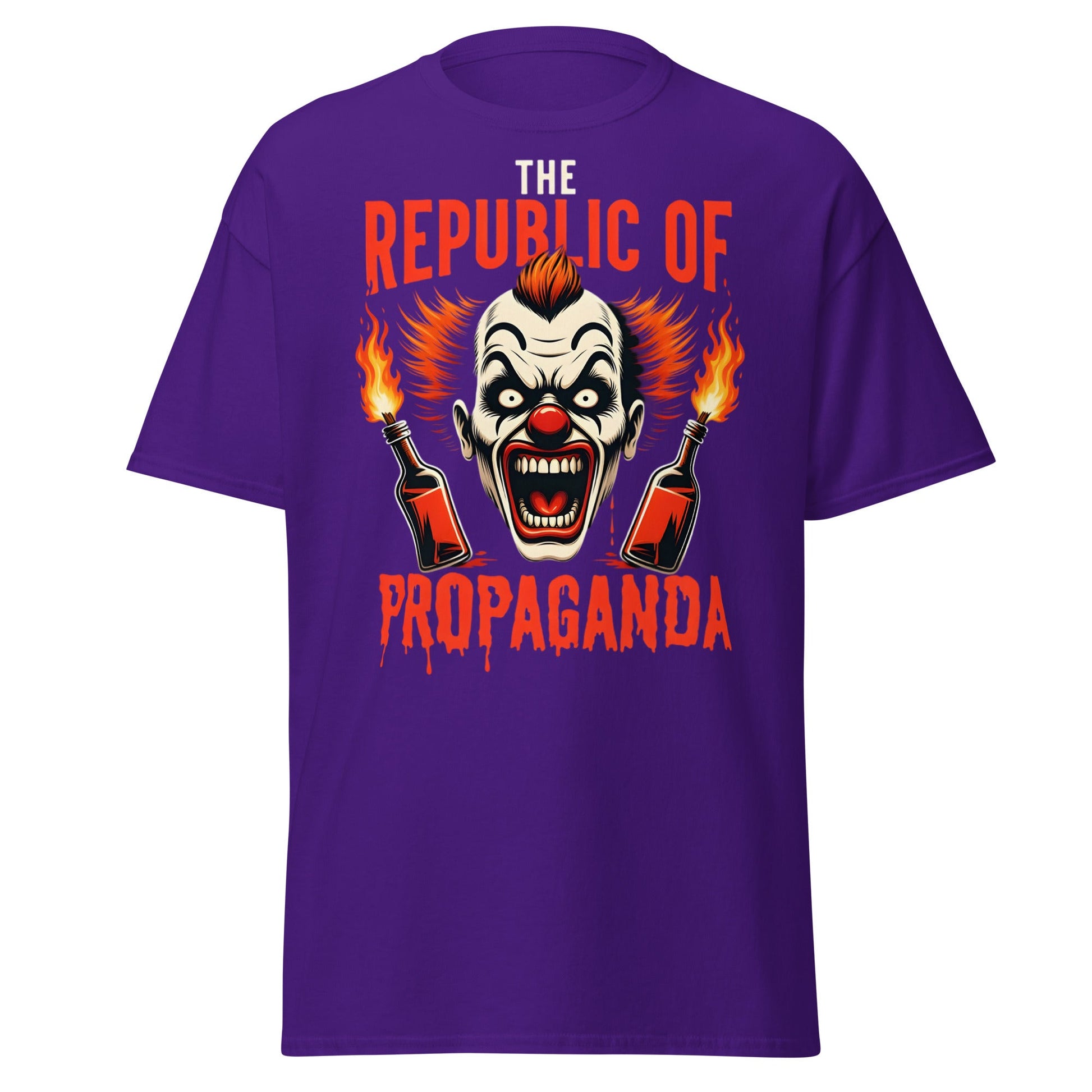 Republic of Propaganda Clown T-Shirt | Gritty Edgy Tee - Purple - T-Shirts Online
