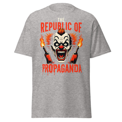 Republic of Propaganda Clown T-Shirt | Gritty Edgy Tee - Sport Grey - T-Shirts Online