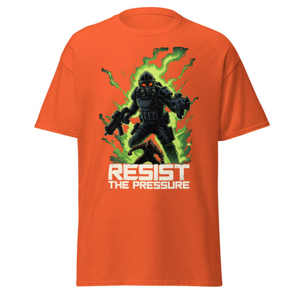 Resist the Pressure Tactical Graphic T-Shirt - Edgy Tee - Orange - T-Shirts Online
