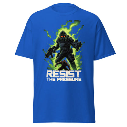 Resist the Pressure Tactical Graphic T-Shirt - Edgy Tee - Royal - T-Shirts Online