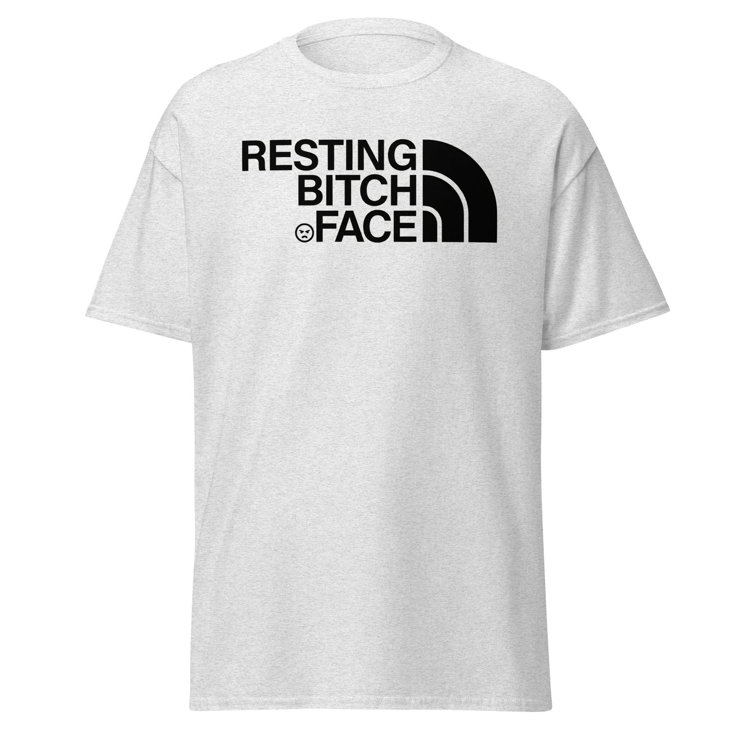 Resting Bitch Face Parody T-Shirt - Ash - T-Shirts Online