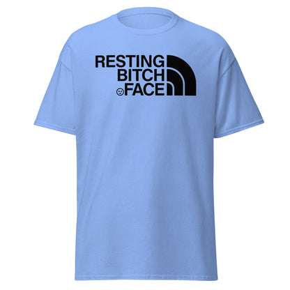 Resting Bitch Face Parody T-Shirt - Carolina Blue - T-Shirts Online