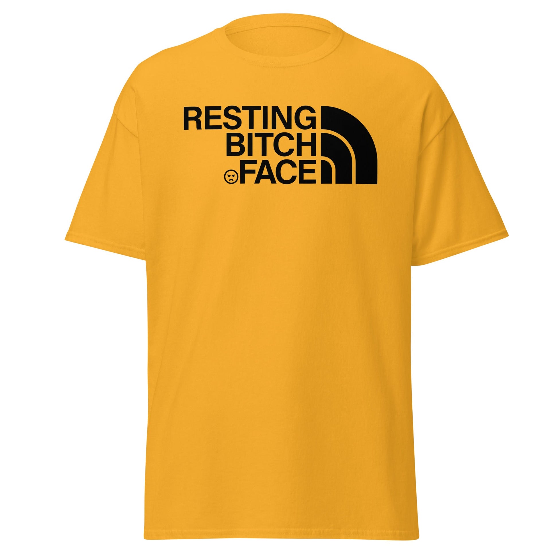 Resting Bitch Face Parody T-Shirt - Gold - T-Shirts Online