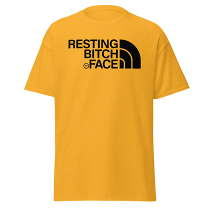 Resting Bitch Face Parody T-Shirt - Gold - T-Shirts Online
