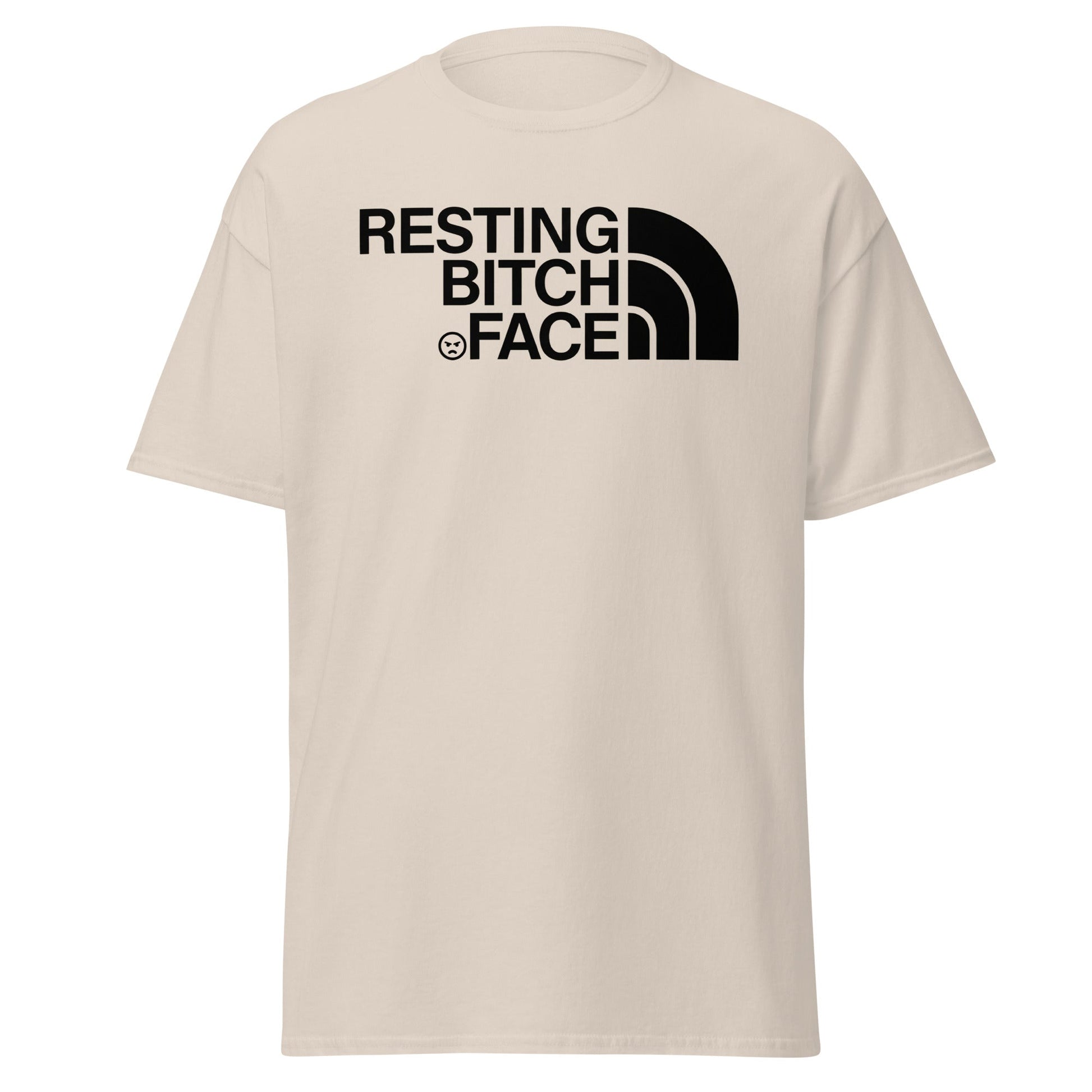 Resting Bitch Face Parody T-Shirt - Natural - T-Shirts Online