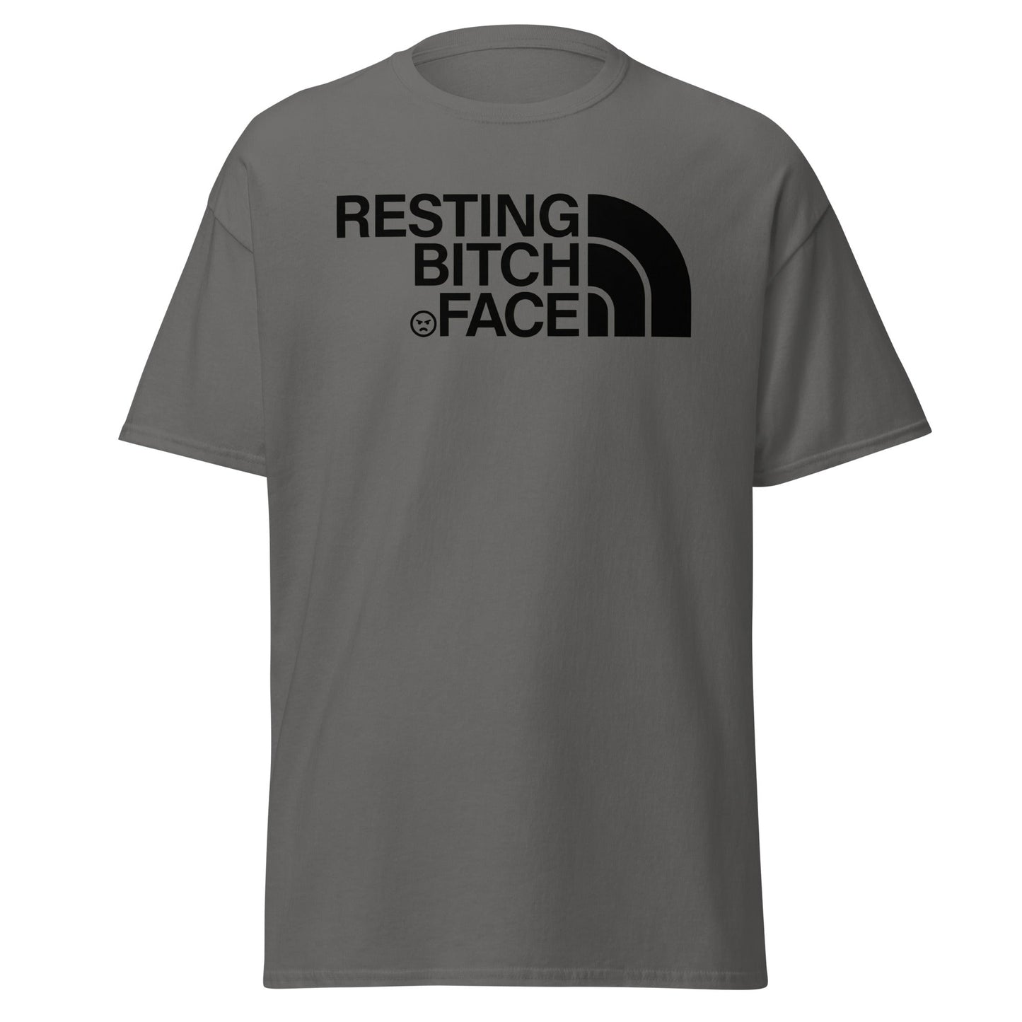 Resting Bitch Face Parody T-Shirt - RBF Logo Funny Tee - Charcoal - T-Shirts Online