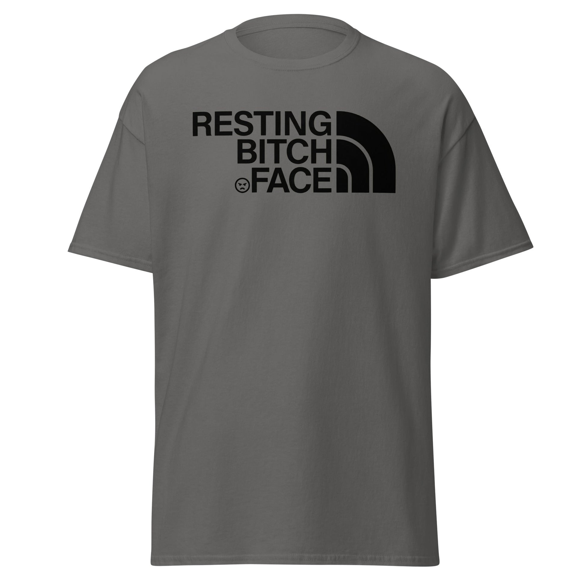 Resting Bitch Face Parody T-Shirt - RBF Logo Funny Tee - Charcoal - T-Shirts Online