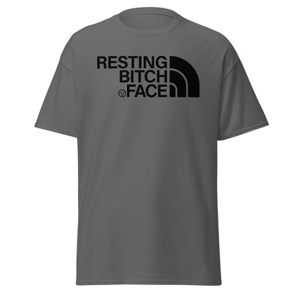 Resting Bitch Face Parody T-Shirt - RBF Logo Funny Tee - Charcoal - T-Shirts Online
