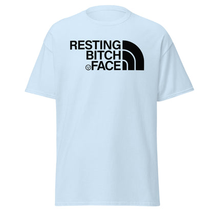 Resting Bitch Face Parody T-Shirt - RBF Logo Funny Tee - Light Blue - T-Shirts Online