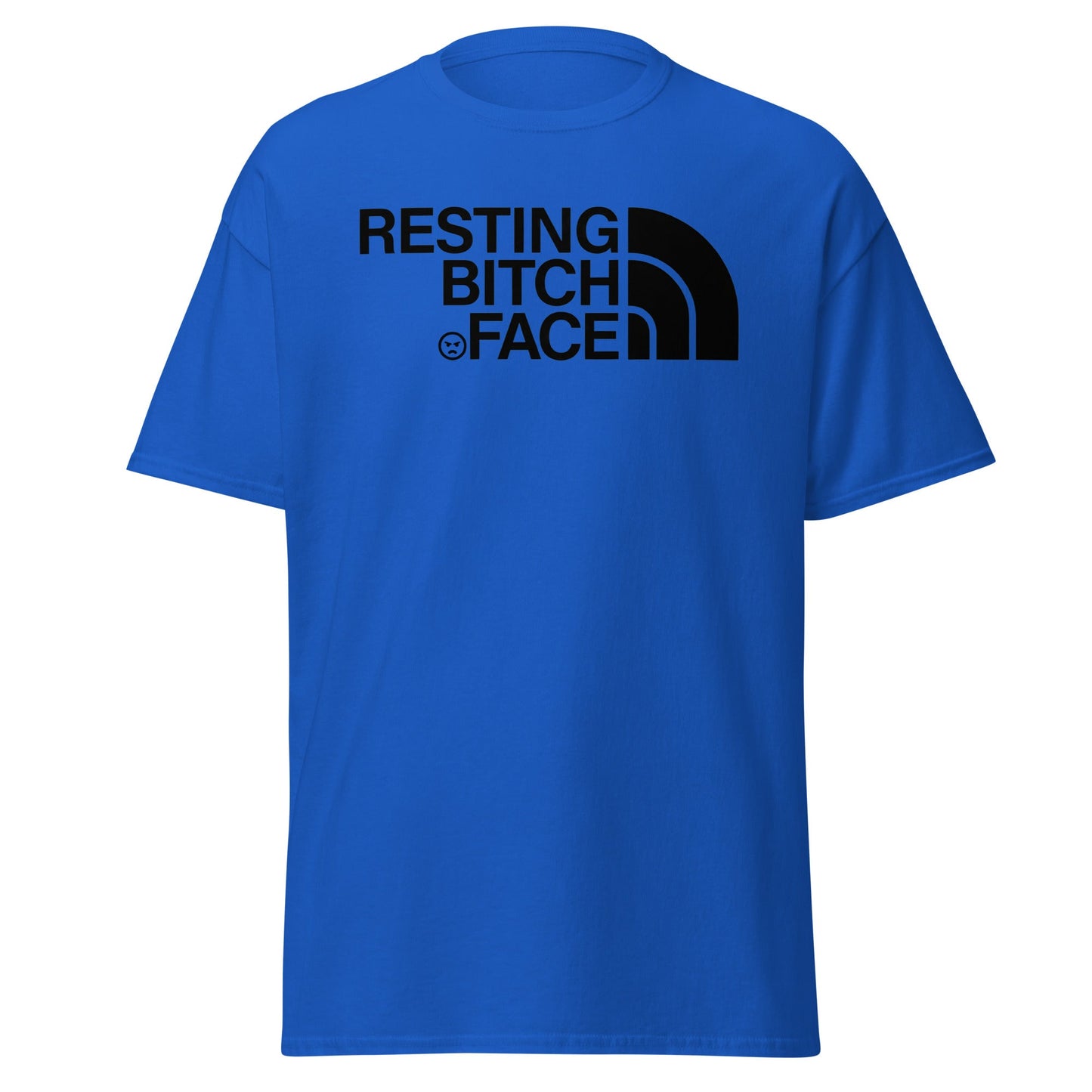 Resting Bitch Face Parody T-Shirt - Royal - T-Shirts Online