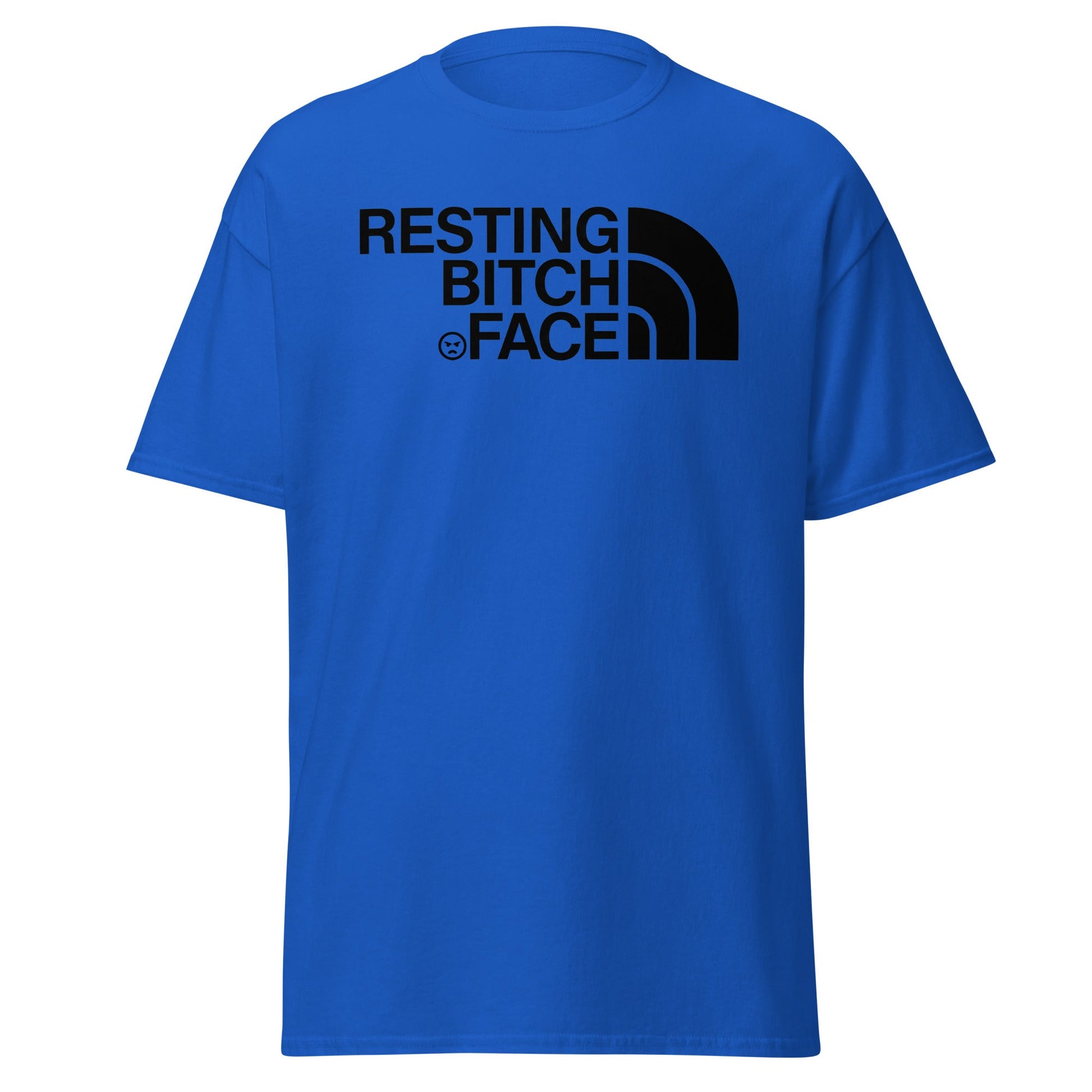 Resting Bitch Face Parody T-Shirt - Royal - T-Shirts Online