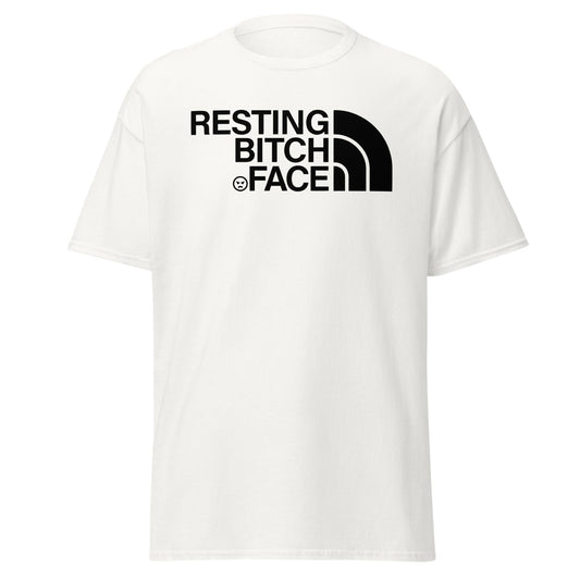 Resting Bitch Face Parody T-Shirt - White - T-Shirts Online