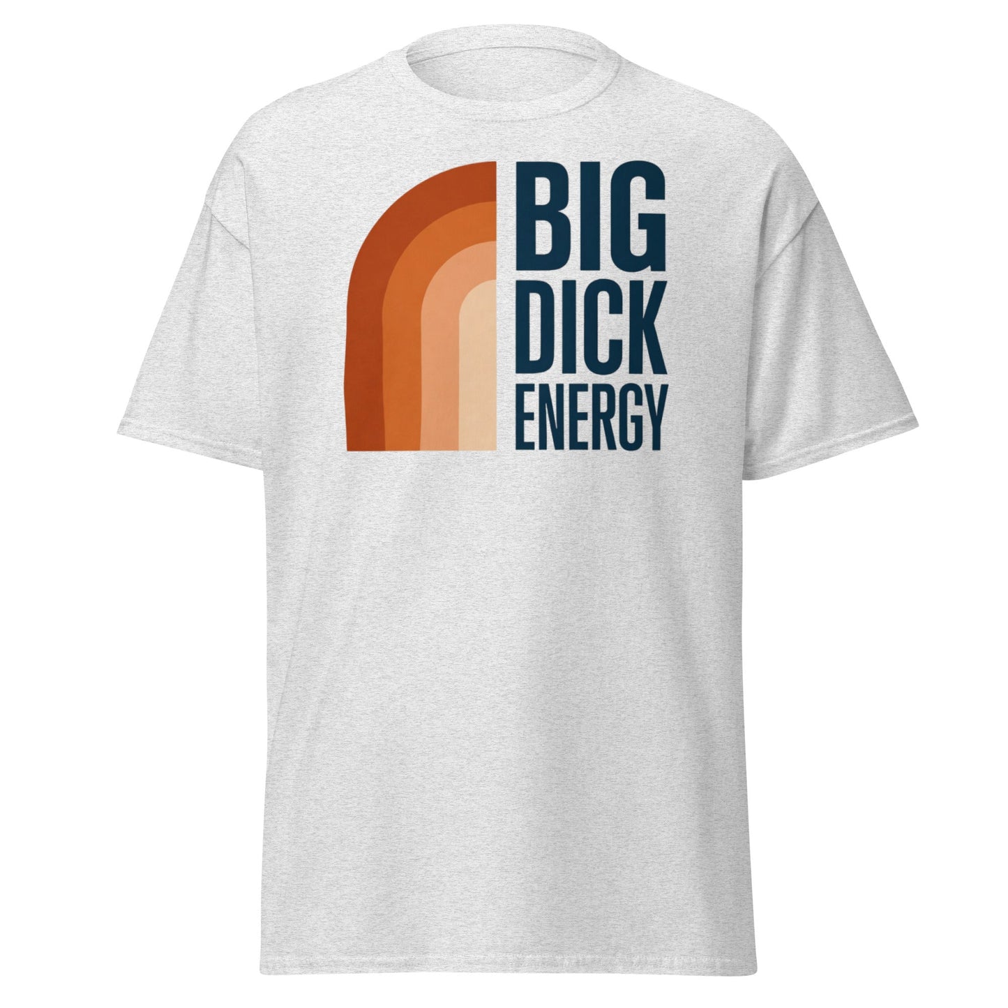 Retro Big Dick Energy T-Shirt | Funny 70s Style Graphic Tee - Ash - T-Shirts Online