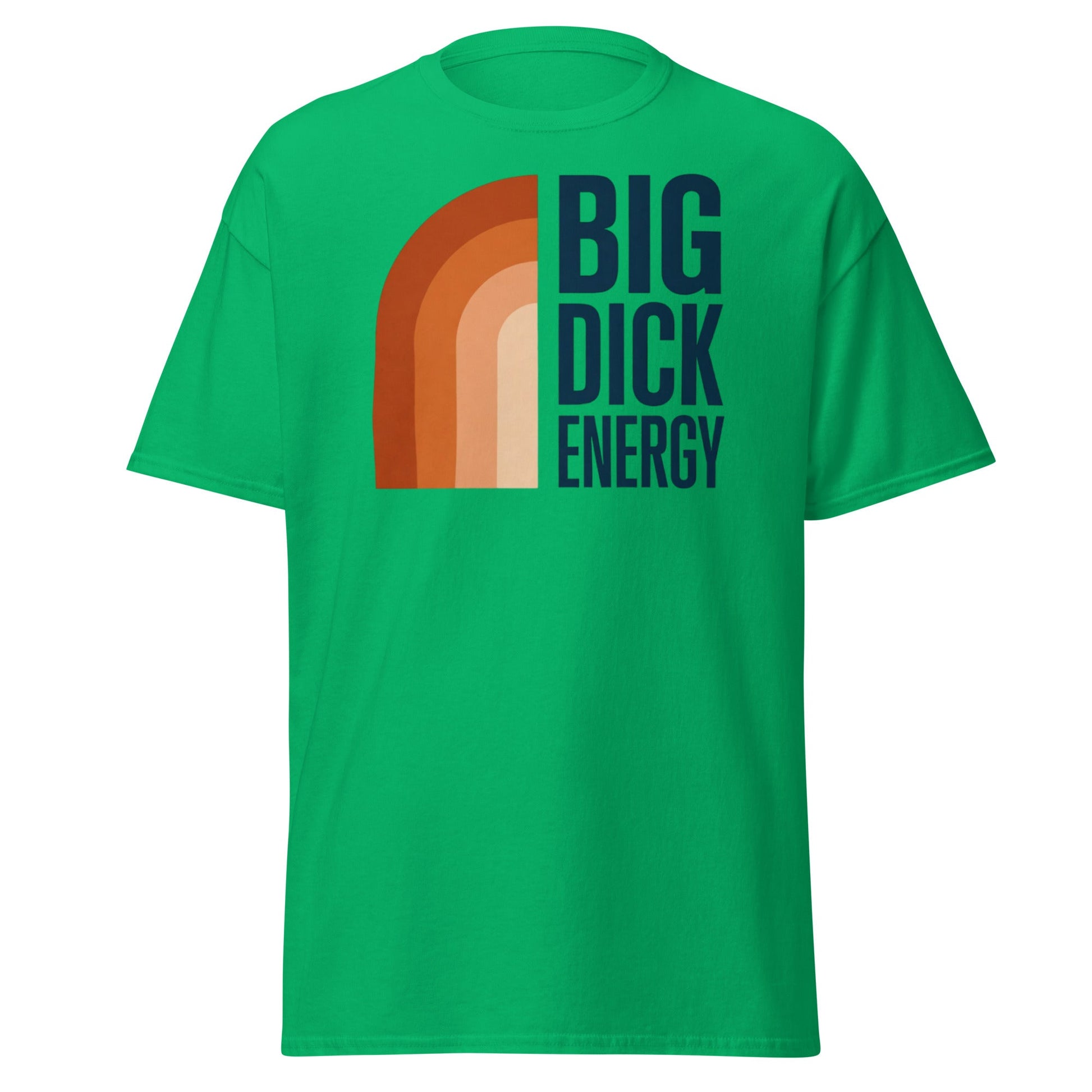 Retro Big Dick Energy T-Shirt | Funny 70s Style Graphic Tee - Irish Green - T-Shirts Online