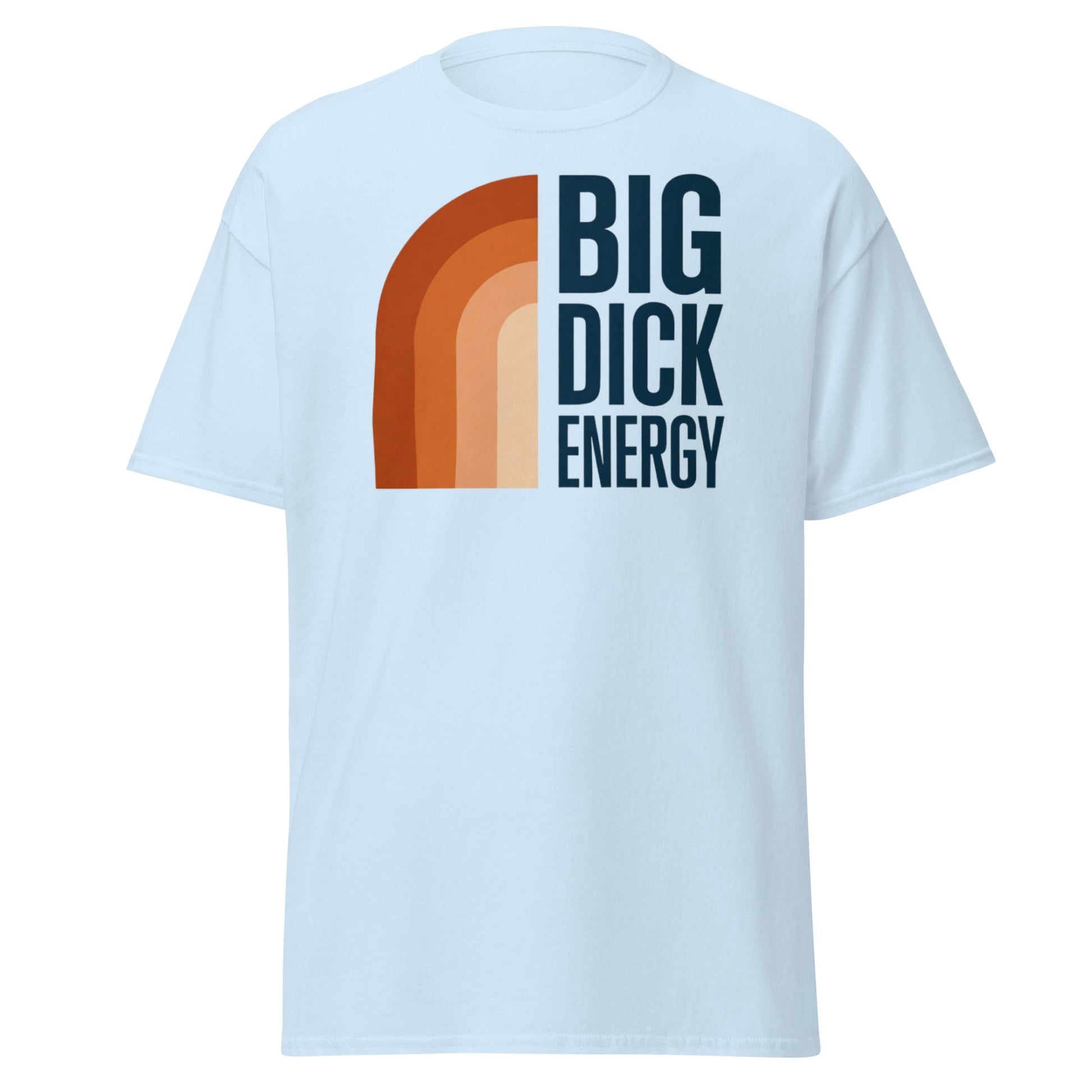 Retro Big Dick Energy T-Shirt | Funny 70s Style Graphic Tee - Light Blue - T-Shirts Online