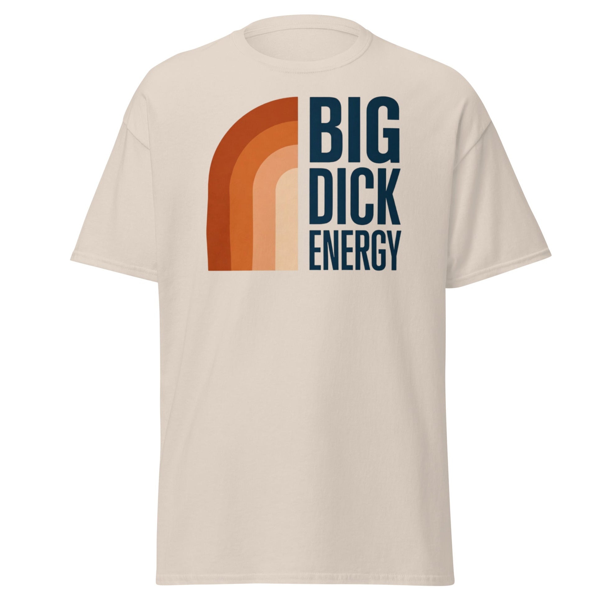 Retro Big Dick Energy T-Shirt | Funny 70s Style Graphic Tee - Natural - T-Shirts Online