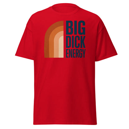 Retro Big Dick Energy T-Shirt | Funny 70s Style Graphic Tee - Red - T-Shirts Online