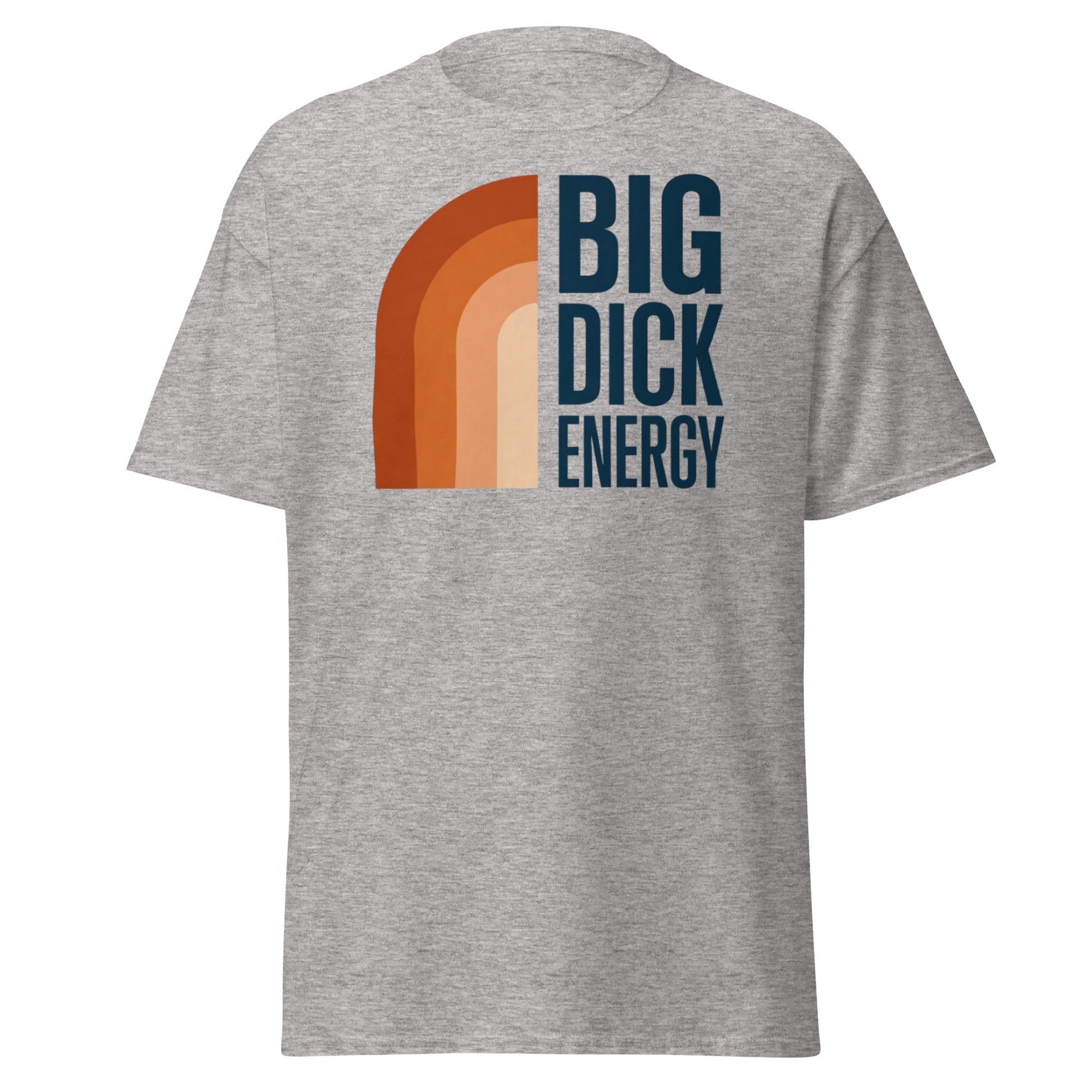Retro Big Dick Energy T-Shirt | Funny 70s Style Graphic Tee - Sport Grey - T-Shirts Online