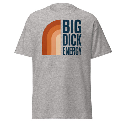 Retro Big Dick Energy T-Shirt | Funny 70s Style Graphic Tee - Sport Grey - T-Shirts Online