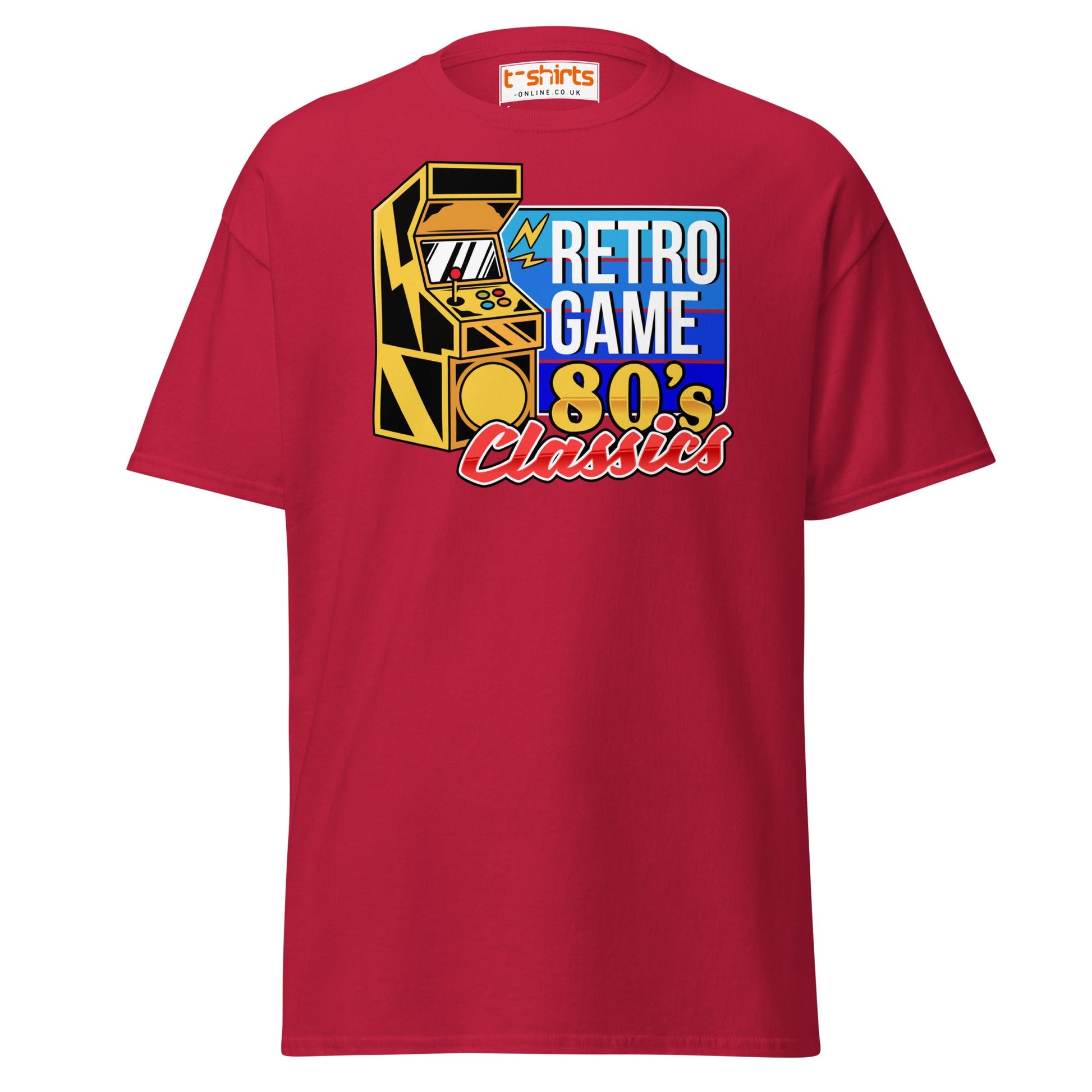 Retro Game 80’s Classics T-Shirt | Vintage Arcade Tee - Cardinal - T-Shirts Online