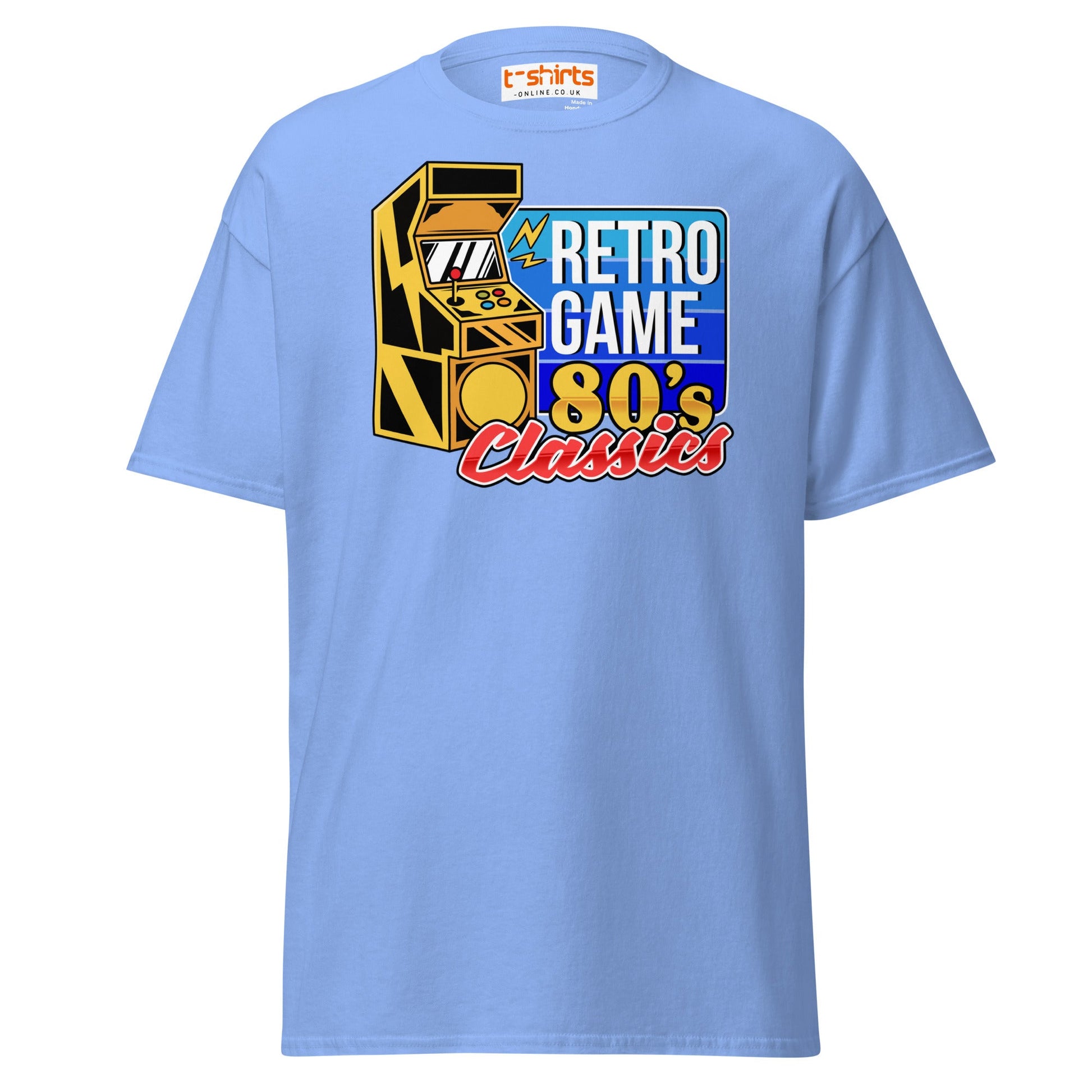 Retro Game 80’s Classics T-Shirt | Vintage Arcade Tee - Carolina Blue - T-Shirts Online