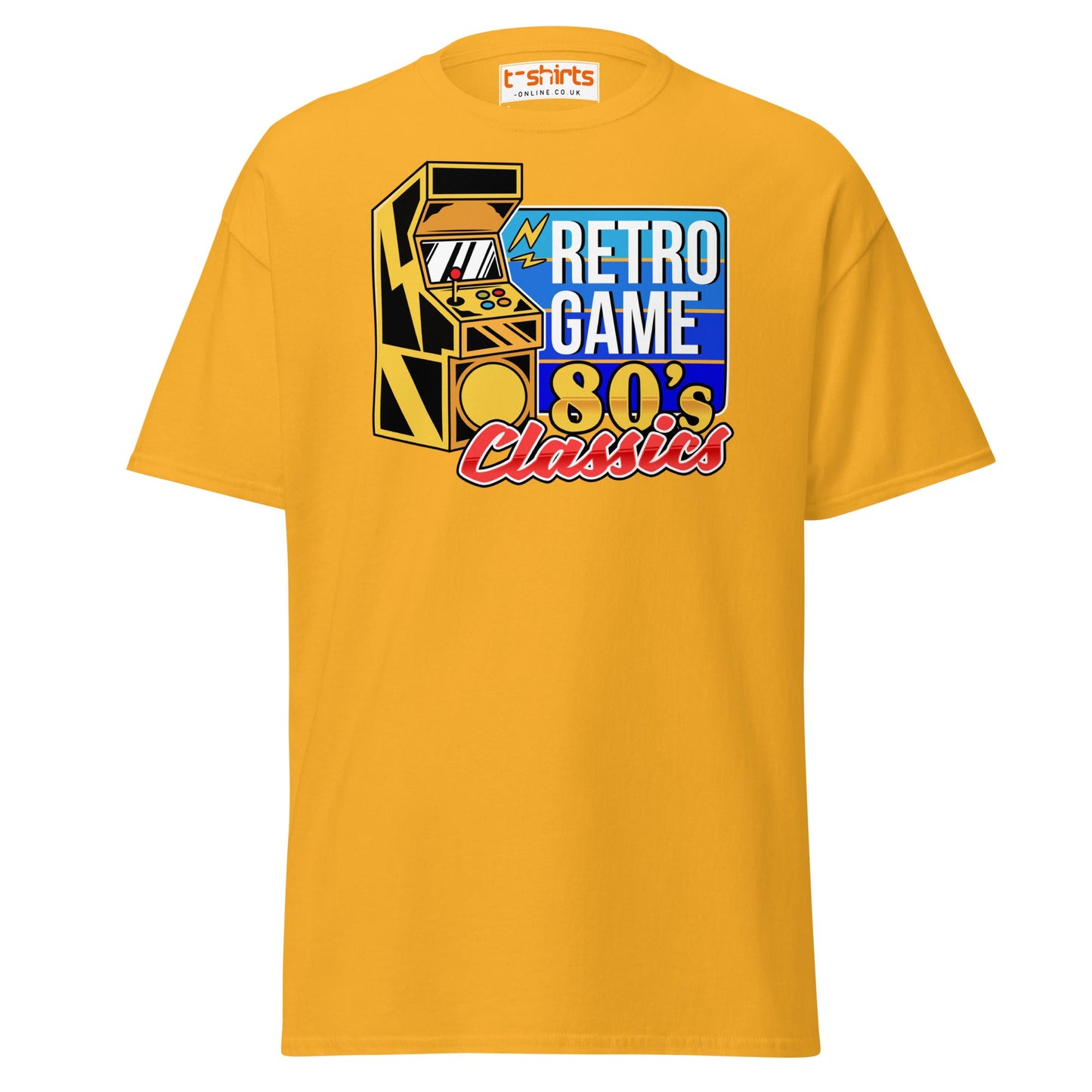 Retro Game 80’s Classics T-Shirt | Vintage Arcade Tee - Gold - T-Shirts Online